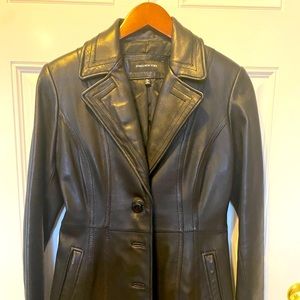 JONES NEW YORK Women’s Black Leather Jacket